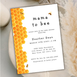 Minimalist Mama to Bee Honey Bee Boy Baby Shower  Invitation