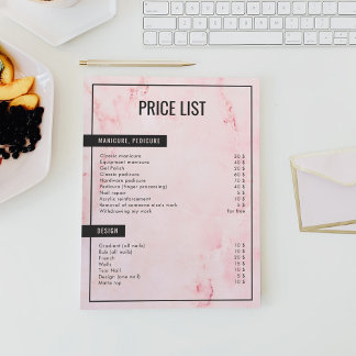 Minimalist Marble Pink Beauty Price List