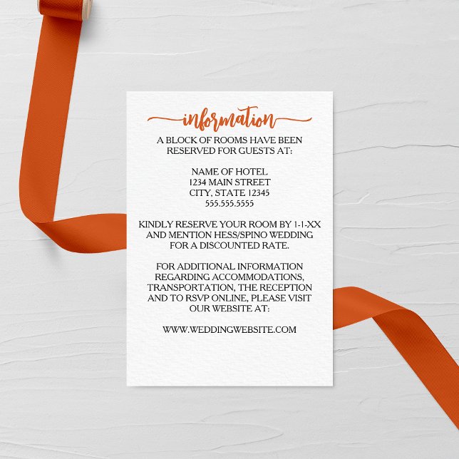 Minimalist Marigold Wedding Enclosure Card (Creator Uploaded)