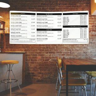 Minimalist Market Stand Fast Food Restaurant Menu Banner