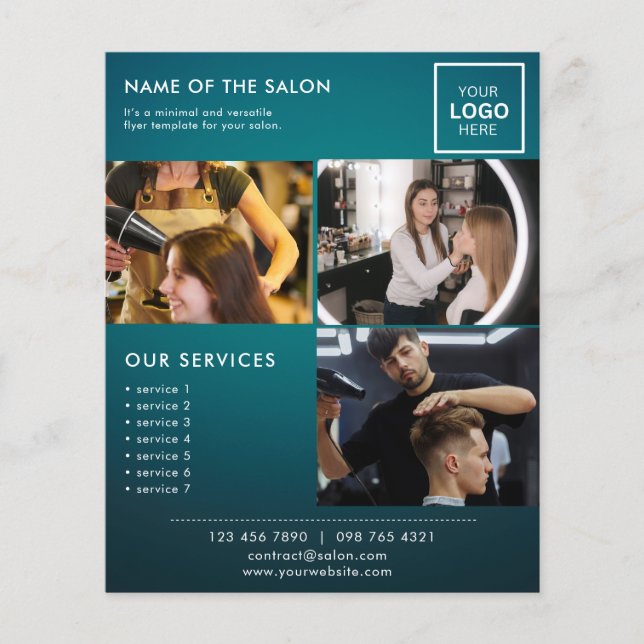 Minimalist Marketing Photo Flyer for Salon (Front)