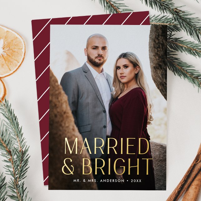 Minimalist Married and Bright Burgundy Photo (Creator Uploaded)