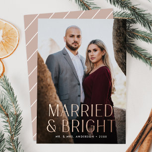 Minimalist Married and Bright Dusty Rose Photo