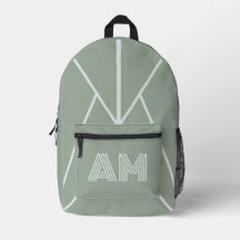 Minimalist Matcha Sage Green Monogram