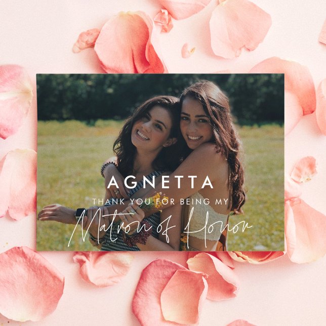 Minimalist Matron of honour Thank you card (Creator Uploaded)