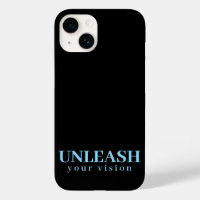 Minimalist Matte Black Unleash Your Vision Quote P