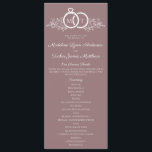 Minimalist Mauve Wedding Ring Monogram Wedding  Programme<br><div class="desc">Minimalist Mauve Wedding Ring Monogram Wedding Program - featuring wedding rings adorned with delicate vines and the Bride and Groom's initials, lovely script and modern typography for a classic, stylish feel. Wedding program is part of a collection. Shown in mauve, however you can easily change the background colour to coordinate...</div>