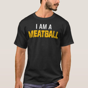 Minimalist Meatball Italian Chef Foodie Protein T-Shirt