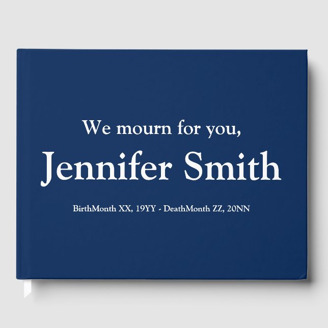 Minimalist Memories Guestbook (Front)