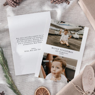 Minimalist Merry Christmas 2 Photo Holiday Card