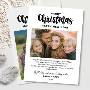 Minimalist Merry Christmas and Happy New Year Card