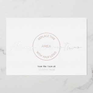 Minimalist Merry Christmas Company Logo Overlay