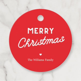 Minimalist ׳Merry Christmas׳ Custom Holiday Favour Tags