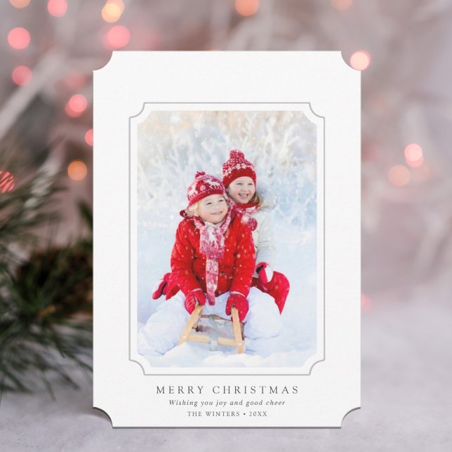 Minimalist Merry Christmas Photo  Holiday Card (Creator Uploaded)
