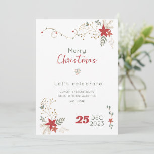 Minimalist Merry Christmas Sale ,Happy Holidays  Invitation