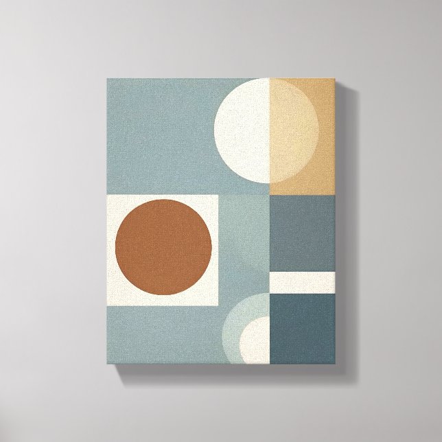 Minimalist Mid-Century Geometric Abstract Canvas Print (Front)