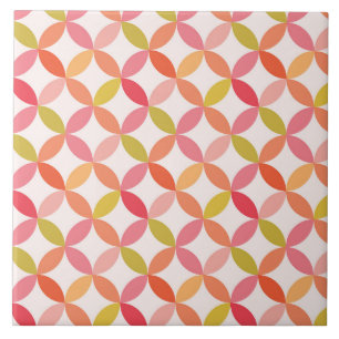 Minimalist mid century modern pink  tile