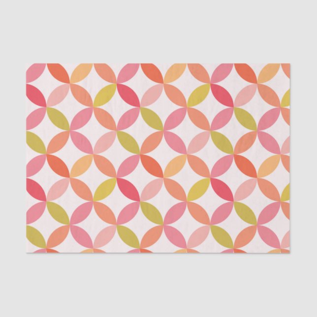 Minimalist mid century modern pink   tissue paper (Front)