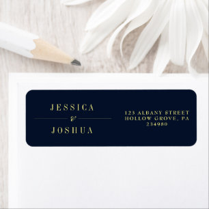 Minimalist Midnight Sky Navy Blue Wedding