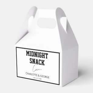 Minimalist Midnight Snack Custom Wedding Favours Favour Box