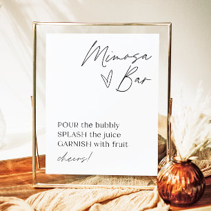 Minimalist Mimosa Bar Sign   Modern Mimosa Bar