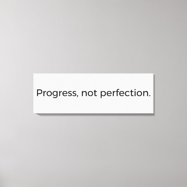 Minimalist Mindset Wall Art – Progress Over Perfec (Front)