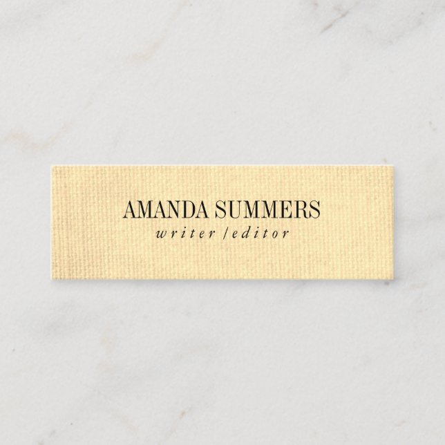 Minimalist Mini Business Card (Front)