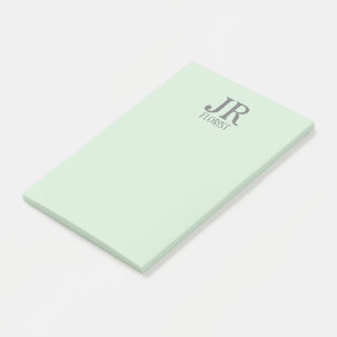 Minimalist mint green post-it notes