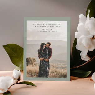 Minimalist mix & match elegant modern photo save the date