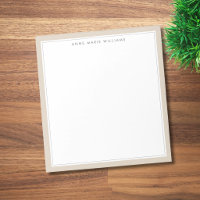 Minimalist Mocha Brown Two Border Name