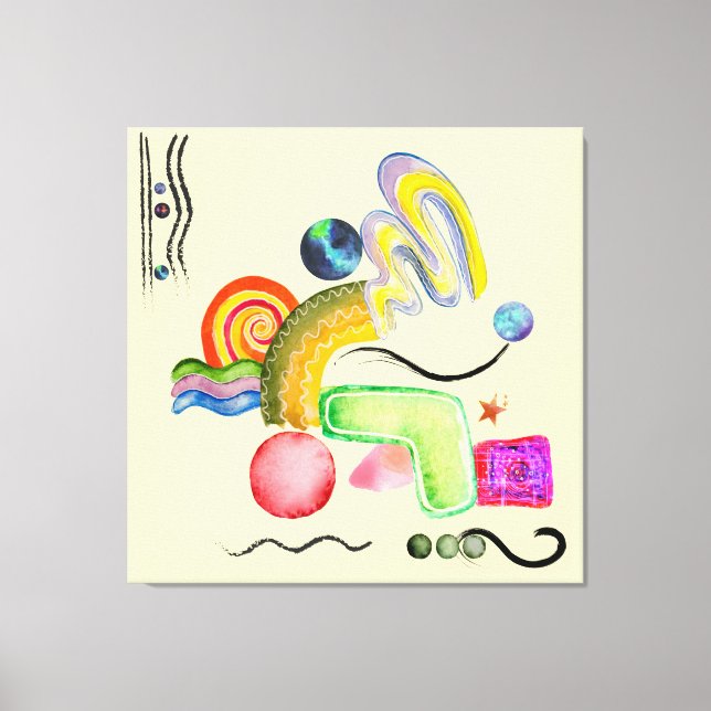 Minimalist Modern Abstract Art Canvas Print (Front)