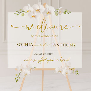 Minimalist Modern Acrylic Wedding Welcome Sign