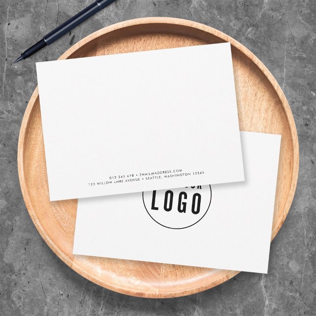 Minimalist Modern Add Logo Business Card (Creator Uploaded)