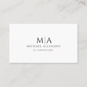 Minimalist Modern AI Consultant Business Card