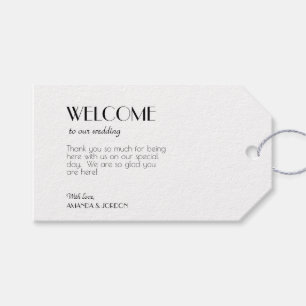 Minimalist Modern Art Deco Wedding Gift Tags