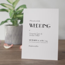 Minimalist Modern Art Deco Wedding