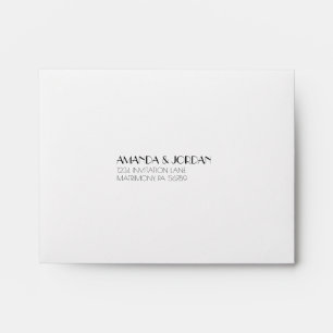 Minimalist Modern Art Deco Wedding RSVP Envelope