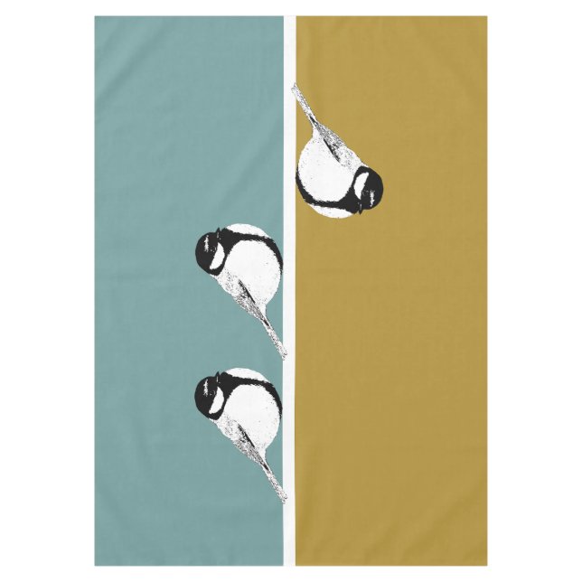Minimalist Modern Art-Inspired Bird Tablecloth (Front)