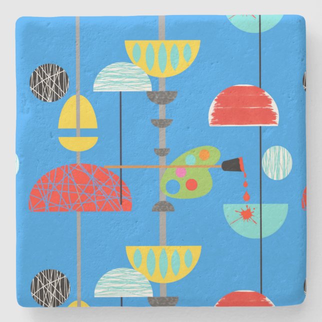 Minimalist Modern Artist Art Stone Coaster (Front)