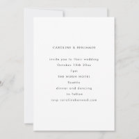 Minimalist Modern Autumn Black White Wedding