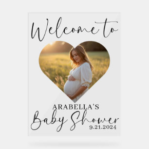 Minimalist Modern Baby Shower Acrylic Sign
