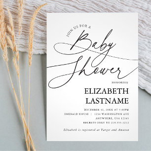 Minimalist Modern Baby Shower Invitation