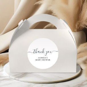 Minimalist Modern Baby Shower Thank You Classic Round Sticker