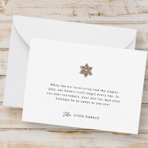 Minimalist Modern Bakery Holiday Thank You Card