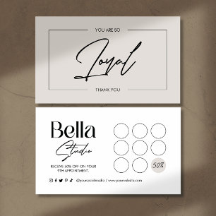 Minimalist Modern Beauty Salon Loyalty Card