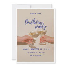 Minimalist Modern Birthday Party Invitation 