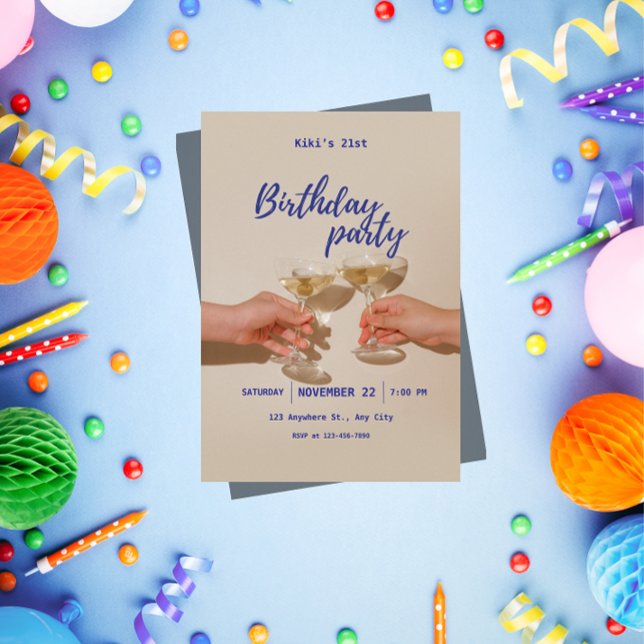 Minimalist Modern Birthday Party Invitation  (Creator Uploaded)