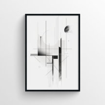 Minimalist Modern Black and White Abstract