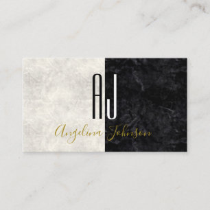 Minimalist Modern Black and White Business Card