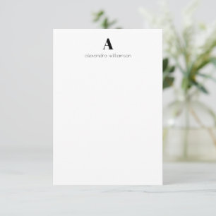 Minimalist Modern Black and White Personalised Thank You Card